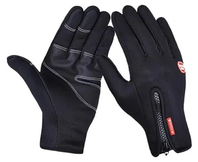 Produktbild von Winterhandschuhe Herren Damen Thermo Winddicht Touchscreen S Schwarz