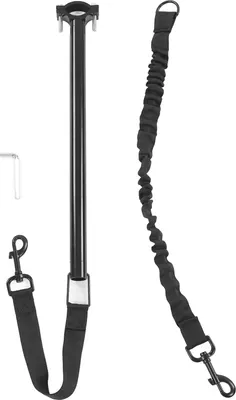 Obrázok produktu pre Vodítka pre psov na bicykel - nylonové kovové zaťahovacie hands free pre výcvik jazdy na bicykli