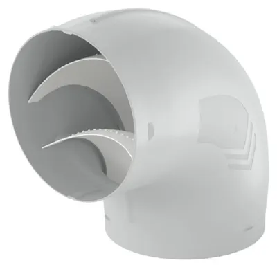 Produktbild von P-RBV 150 Rohrbogen 90° mit optimierten Luftleitkörpern / COMPAIR PRIME flow®