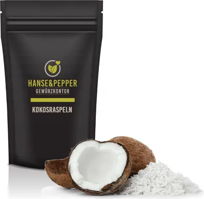 Produktbild von 1kg Kokosraspeln Kokosnuss Raspeln geraspelt natürlich vom Hanse&Pepper Gewürzkontor - Gourmet Serie