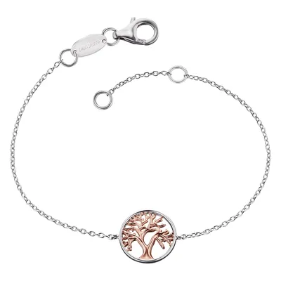 Produktbild von Engelsrufer Armband ERB-LILTREE-BICOR Lebensbaum Silber rosévergoldet