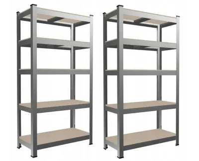 Obrázek produktu pro Aga 2x Kovový regál 180x90x30 cm 5 polic