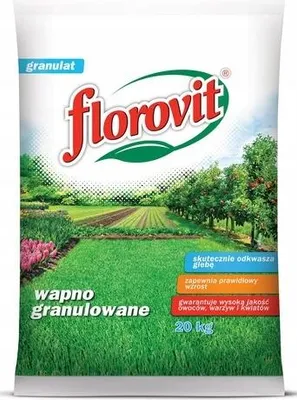 Zdjęcie produktu dla Florovit wapno nawozowe granulowane worek 20kg