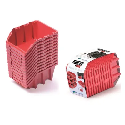 Obrázok produktu pre Sada 12 úložných boxov BINEER LONG SET 190x77x120 červená