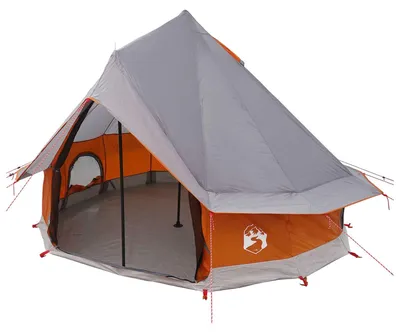 Immagine prodotto di Tenda tipi vidaXL grigia e arancione, 250 x 250 cm, in poliestere e acciaio