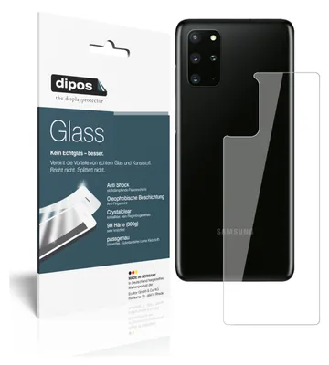 Produktbild von 2x Schutzfolie für Samsung Galaxy S20 Rückseite - Anti-Shock 9H Folie dipos Glass Kunststoffglas