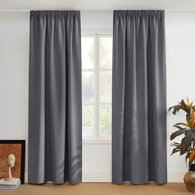 Produktbild von Verdunkelungsvorhänge mit Kräuselband für Schienen 2er Set H 210 x B 140 cm