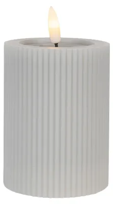 Zdjęcie produktu dla Clayre & Eef Świeca LED Ø 8x13 cm Szary wosk