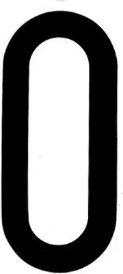 Image de Autocollant lettre Lampa O, alphanumérique, 80 x 35 mm