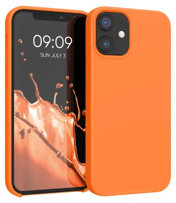 Produktbild von kwmobile Handyhülle für iPhone 12 mini Hülle, für iPhone 12 mini Case - Hülle Silikon - kabelloses Laden - Fruity Orange