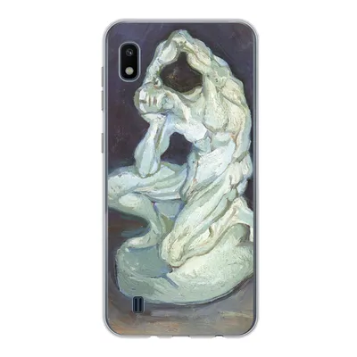 Produktbild von MuchoWow® Handyhülle Schutzhülle Hülle für Samsung Galaxy A10 Gipsskulptur eines knienden Mannes - Vincent van Gogh Silikon Softcase Handy Hülle - Schutzhülle