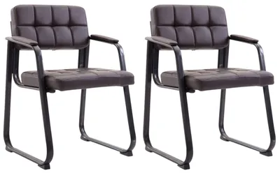 Produktbild von 2er Set Besucherstühle Canada B Kunstleder braun