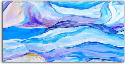 Produktbild von Coloray Canvas 100x50  Wandbild Leinwand Bilder  Abstrakte Aquarell Gouach Malerei