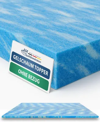Produktbild von AM Qualitätsmatratzen | Gelschaum-Topper | 160x200 cm | Ohne Bezug | Matratzentopper | 160/200 | Gel Topper