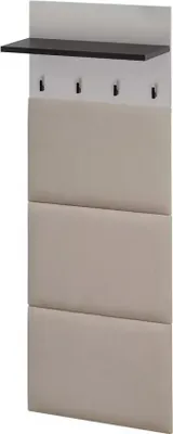 Obrázok produktu pre Nástenný vešiak PETUNIA s panelmi - kašmír / čierny