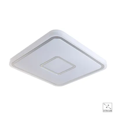 Produktbild von LED Deckenleuchte MOZAN 36W 4000K  Chrom weiss  L:43cm H:6,5cm B:43cm