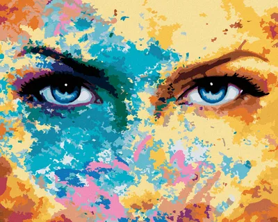 Produktbild von Zuty - Malen nach Zahlen - STRAHLEND BLAUE AUGEN, 40x50 cm, mit Keilrahmen (bereits gespannt)
