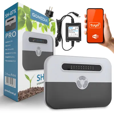 Zdjęcie produktu dla Sterownik Systemu Nawadniania Ogrodu WiFi Tuya 8 Stref Zawór Automatyczny