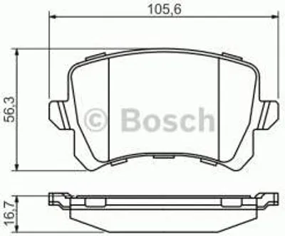 Produktbild von Bosch Bremsbelagsatz, Scheibenbremse  0 986 494 344