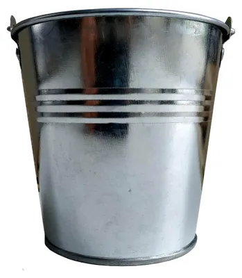 Produktbild von Zinkeimer Metalleimer Blecheimer verzinkt Eimer 5l 7l 10l 12l 16l Garteneimer Ascheeimer Wassereimer Silber Verschiedene Größen für Bauarbeiten Robust (5L)