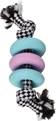 Produktbild von Flamingo Hundespielzeug Loekie TPR Ringe blau/lila für Welpen