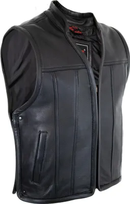 Produktbild von Lederweste Bikerweste Rockerweste Kutte Clubweste Lederkutte Motorradweste Biker(3XL)