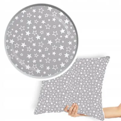 Image de Designpremium Taie d'oreiller 70x80 cm gris étoiles