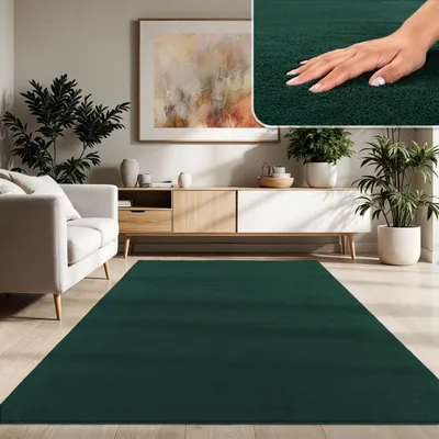 Immagine prodotto di Tappeto moderno per soggiorno a pelo corto lavabile in morbida pelliccia antiscivolo dimensioni 240x340 cm