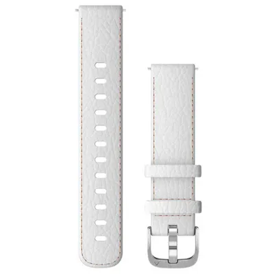 Immagine prodotto di Cinturino di ricambio Garmin 18 mm in pelle con fibbia bianca/argento