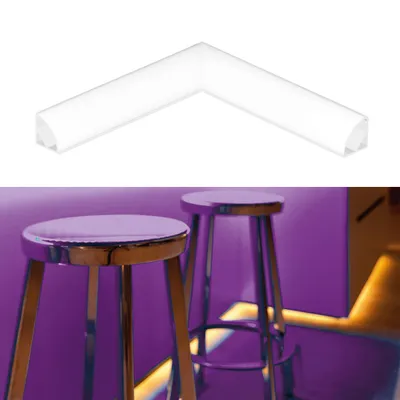 Obrázok produktu pre Rohová spojka / rohový profil 1 hliník, biely plast D:11cm pre vnútorné rohy