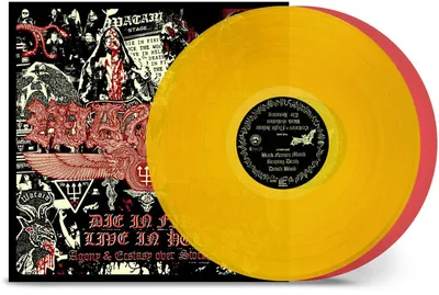Obrázek produktu pro Watain: Die In Fire: Live In Hell (Limited Edition) (Transparent Yellow + Red Vinyl)