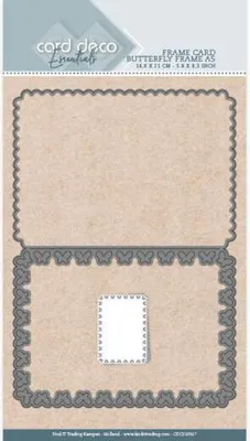 Produktbild von Card Deco - Stanzschablone - Karten - Schmetterlings Rahmen A5