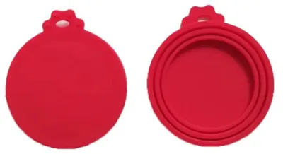 Produktbild von Go Go Gadget – Silikondeckel – wiederverwendbar – 3-in-1-Verschlussdeckel – geeignet für Dosen – 9 cm – 1 Stück – Rot