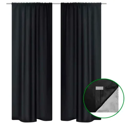 Immagine prodotto di Tende oscuranti a risparmio energetico a doppio strato 140x245cm nero