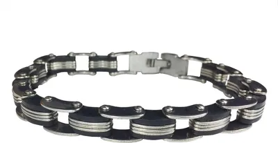 Produktbild von Kette Fahrradkette Armband Miniblings Gliederarmband schwarz silber M