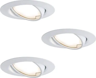 Immagine prodotto di Lampade a incasso, set da 3 pezzi, 3 lampade da 4W, LED orientabili, dimmerabili a 3 livelli, 230V, grado di protezione IP20