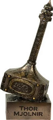 Produktbild von Dekofigur bronziert - Modell Thors Hammer - Bronzefigur Figur Deko Mjolnir Thor