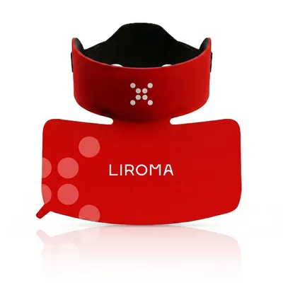 Produktbild von LIROMA® GLOW LED-Pad für Hals & Dekolleté, 120 Triple-Chip-LEDs, Rotlicht 630 nm, Blaulicht 420 nm & Nahinfrarot, kabellos, Fernbedienung, Silikon