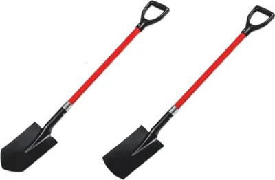 Produktbild von Gartenspaten Spitzspaten + Spaten Rund  Feldspaten Fiberglasstiel SET
