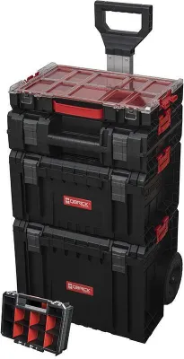 Produktbild von QBRICK® Set- Werkzeugtrolley PRO + 2x Werkzeugkasten PRO Toolbox + Sortimentskasten PRO + 2x Werkzeugkoffer