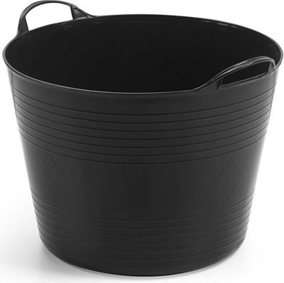Flexibler Mehrzweckkorb aus Kunststoff 40 Liter in Schwarz