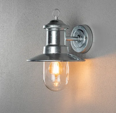Produktbild von LED Außenwandlaterne, Außenwandlampe für Terrassenbeleuchtung, Garten, Silber