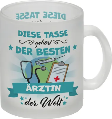 Produktbild von Beste Ärztin der Welt Glas Tasse