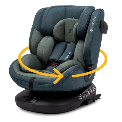 Produktbild von Osann Eno360 2 i-Size , drehbarer Kindersitz 40-150 cm, Reboarder mit Isofix und Top-Tether – Universe Green