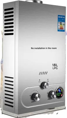 Obrázek produktu pro Plynový ohřívač vody na LPG, průtokový ohřívač vody, nástěnný, více objemů, 18L 36KW