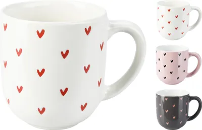 Image de Mug en céramique avec des coeurs 300ml coloré