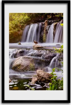 Produktbild von Bild - Bilderrahmen - 40 cm x 60 cm - MDF - Rahmen - Wandkunst - Wasserfall