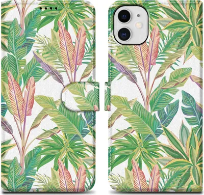 Produktbild von Cadorabo Schutzhülle für Apple iPhone 11 Hülle Design Grüner Regenwald No.8 Handyhülle Schutzhülle Etui Magnetisch Case