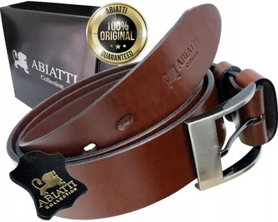 Produktbild von Abiatti Herren Ledergürtel Braun Breit Dickleder