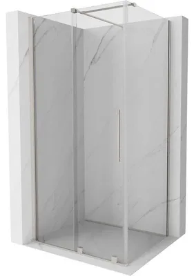 Obrázek produktu pro Mexen Velar sprchová zástěna posuvná 90 x 100 cm, transparentní, kartáčovaný nikl - 871-090-100-01-97